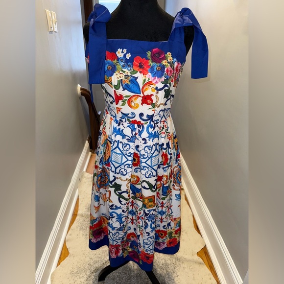 Dalia Mc Phee Dresses & Skirts - Dalia Mc Phee Chic A-line Midi Dress with Square Neck